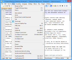 Showing the View menu in Notepad++